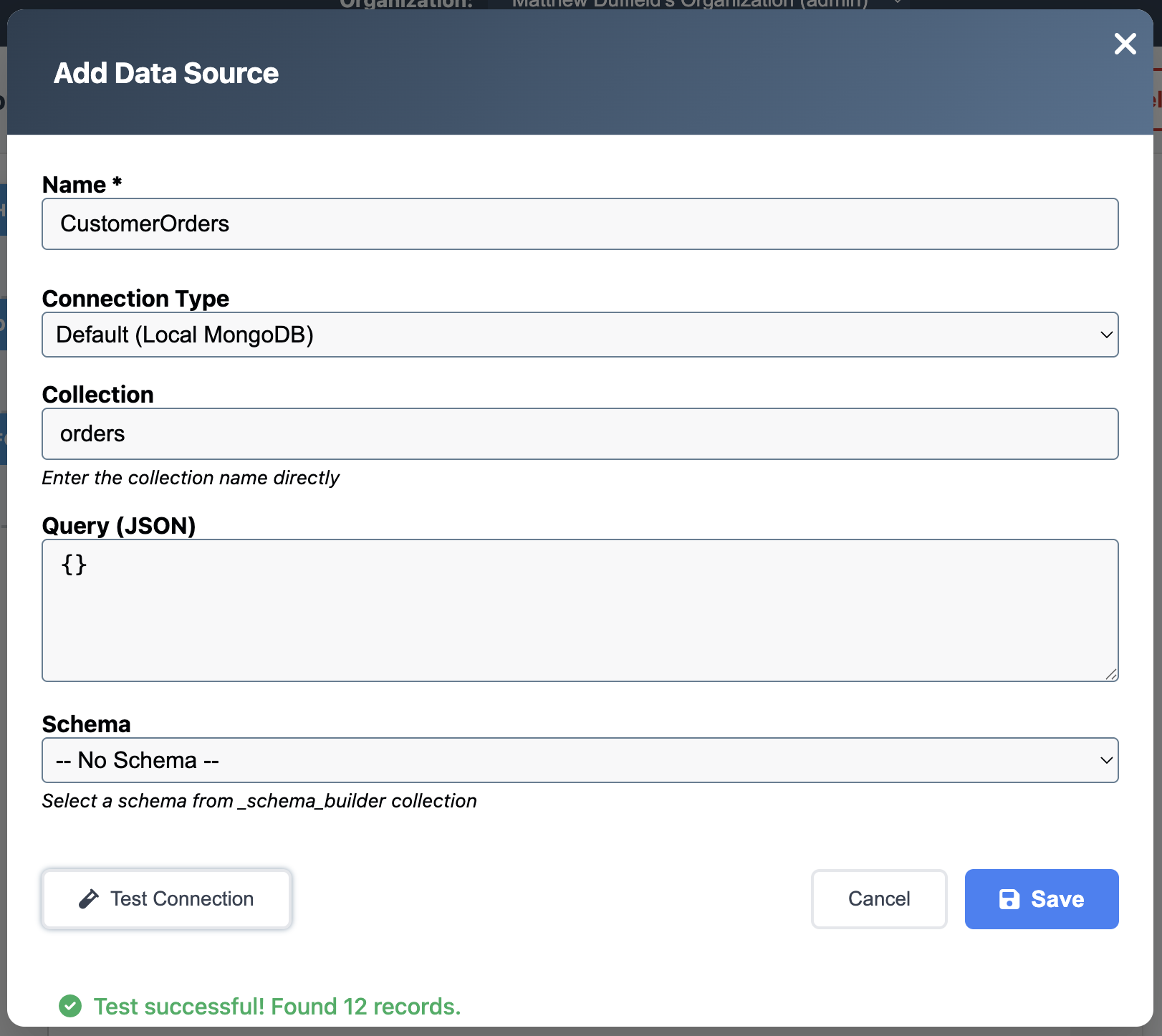 CustomerOrders data source