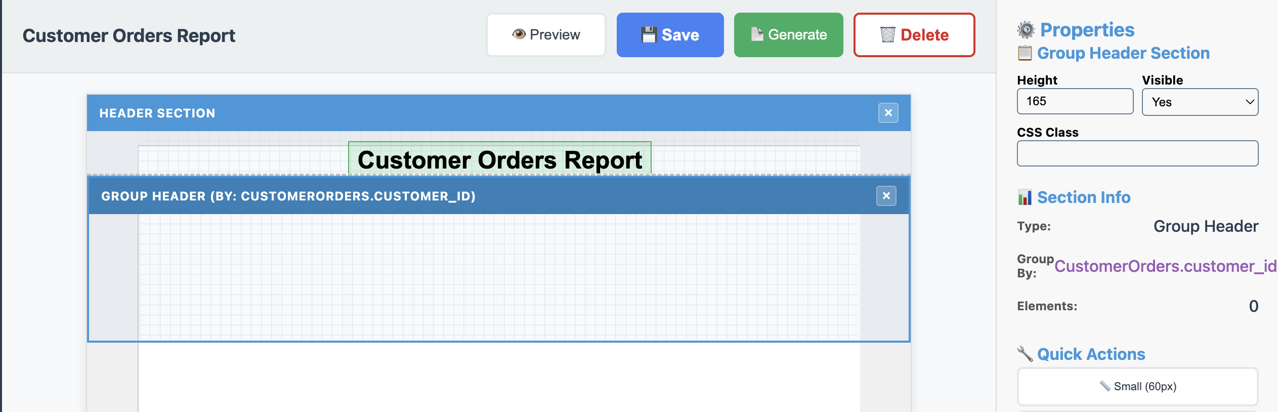 Report withGroup Header