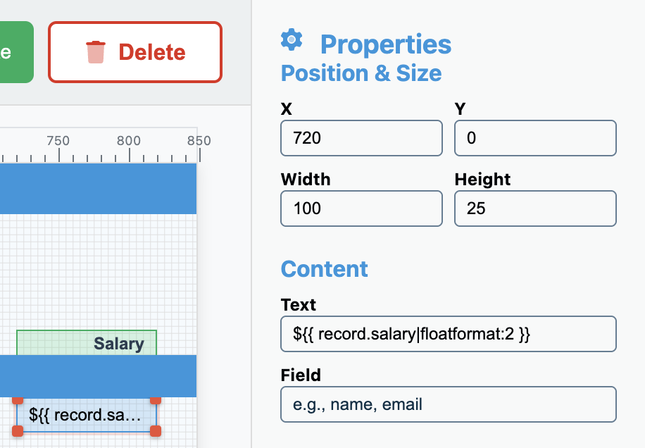 Detail Salary Settings